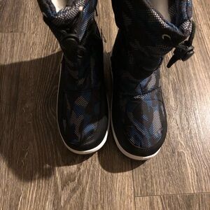 Kids Blue and Black Winter Boots